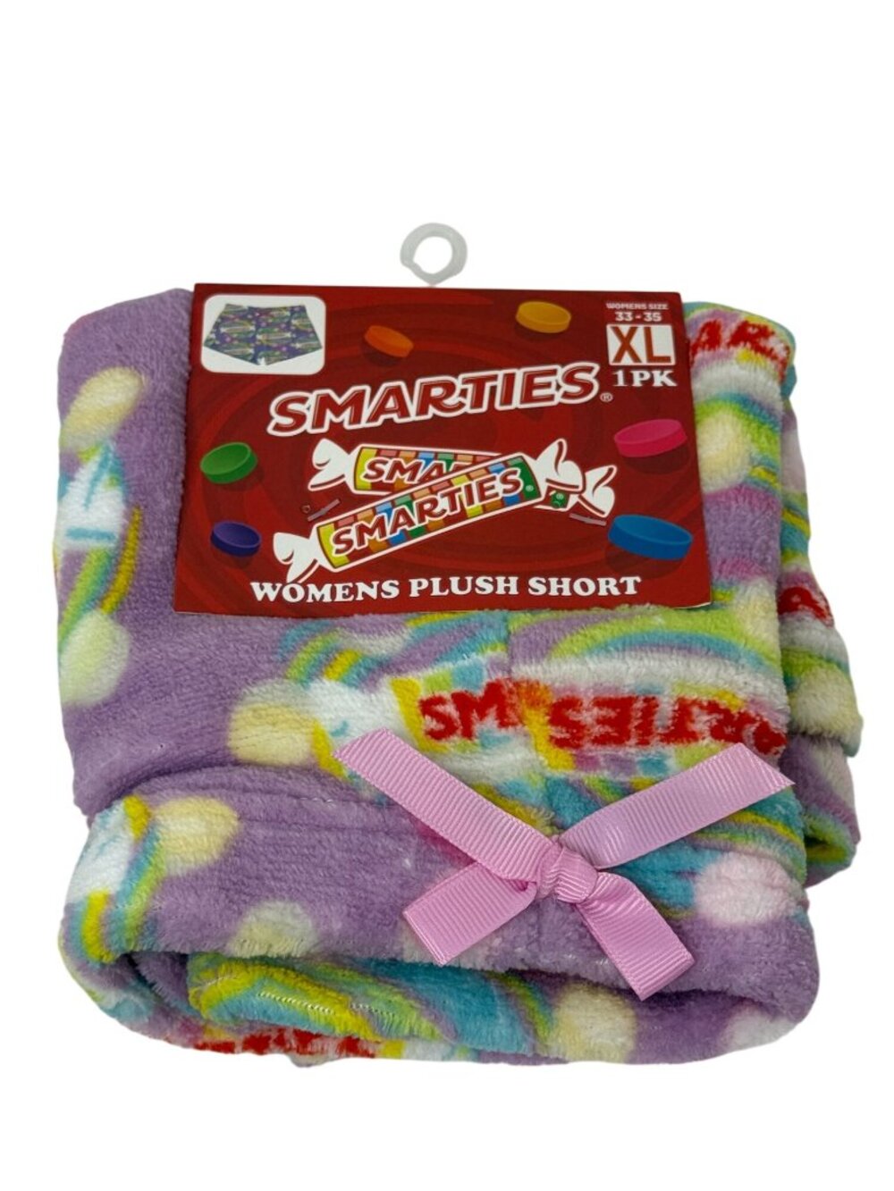 Smarties Plush Lounge Shorts Size XL 33-35 Fuzzy Pajama Shorts